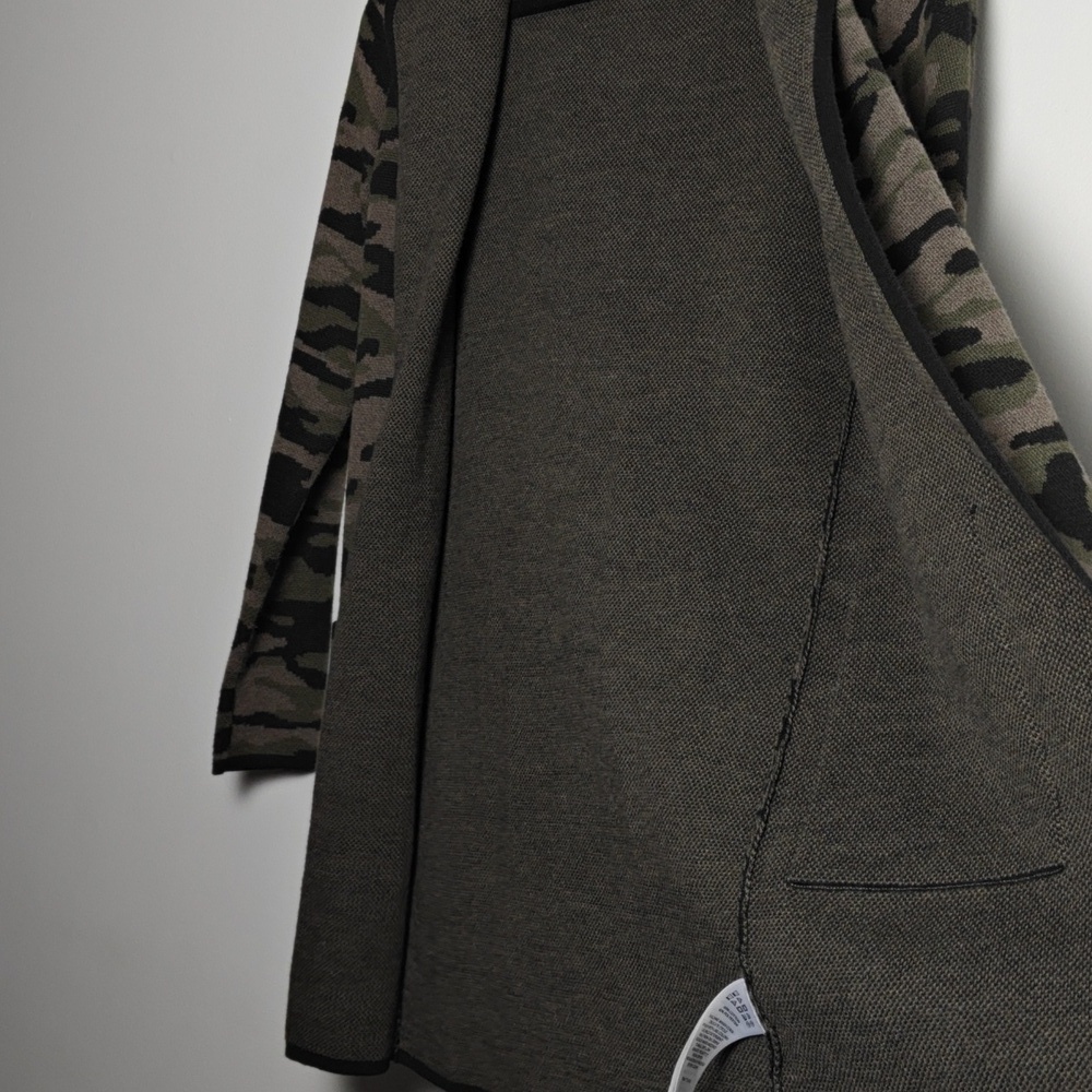 RACHEL ZOE Camouflage Hooded Open Knit Long Sleeve Cardigan Sweater Size XS - Picture 16 of 16